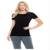 ACTIVE UNIFORMS Women's Short Sleeve Round-Neck T-Shirt Under Scrub (Black, X-Large) view 1