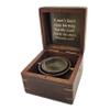 Engraved Compass Personalized in Wood Box | Antique Brass Desk Compass Gifts for Men, Him, Son, Grandson, Teen Boys for Graduation, Baptism, Confirmation, Leadership (Proverbs 16:9) view 3