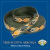 Country Brook Design - 1 Inch Terracotta Arrows Ribbon on Dark Olive Drab Nylon Webbing (20 Yards) view 3