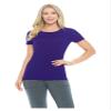 ACTIVE UNIFORMS Women's Short Sleeve Round-Neck T-Shirt Under Scrub (Purple, Medium) view 1