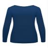 ACTIVE UNIFORMS Women's Long Sleeve Scoop-Neck T-Shirt Under Scrub (True Navy Blue, Small) view 2