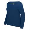 ACTIVE UNIFORMS Women's Long Sleeve Scoop-Neck T-Shirt Under Scrub (True Navy Blue, Small) view 4