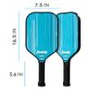 Franklin Sports Pro Pickleball Paddles - Signature Series Pro Paddle with MaxGrit Surface - USA Pickleball (USAPA) Tournament Approved - 16mm Polypropylene Core - Blue view 2