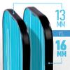 Franklin Sports Pro Pickleball Paddles - Signature Series Pro Paddle with MaxGrit Surface - USA Pickleball (USAPA) Tournament Approved - 16mm Polypropylene Core - Blue view 4