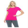 ACTIVE UNIFORMS Women's Short Sleeve Round-Neck T-Shirt Under Scrub (Neon Pink, Medium) view 1