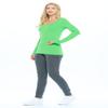 ACTIVE UNIFORMS Women's Long Sleeve Scoop-Neck T-Shirt Under Scrub (Lime Green, X-Small) view 4