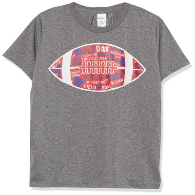 Tek Gear Football Time-ET61A157RT Boys Short Sleeve Tee Shirt, Charcoal Heather, Small