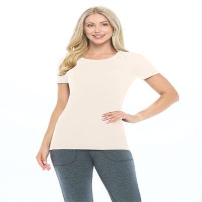 ACTIVE UNIFORMS Women's Short Sleeve Round-Neck T-Shirt Under Scrub (Nude, X-Small)