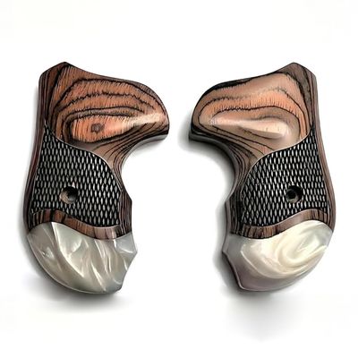 S&W J Round Butt Revolver Grips Real Wood and Pearl Grips fit Smith & Wesson J Frame Round Butt .38 Special and 9mm Revolvers