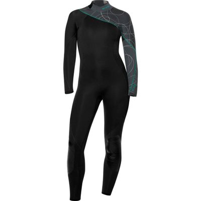 BARE 7MM Women's Elate Full Wetsuit | Comfortable high Stretch Neoprene Material | Long Sleeve | Great for All Watersports, Scuba Diving and Snorkeling | Grey 08+