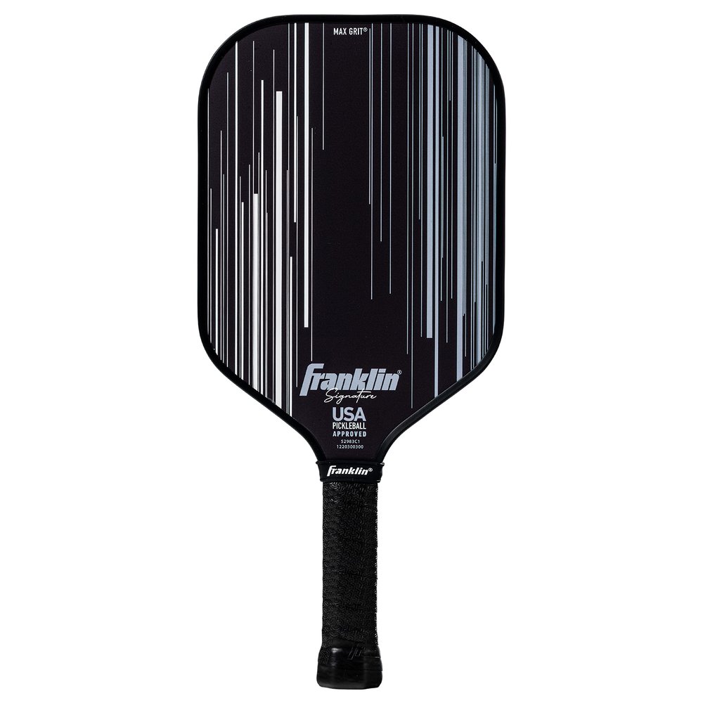 Franklin Sports Pro Pickleball Paddles - Signature Series Pro Paddle with MaxGrit Surface - USA Pickleball (USAPA) Tournament Approved - 13mm Polypropylene Core - Black