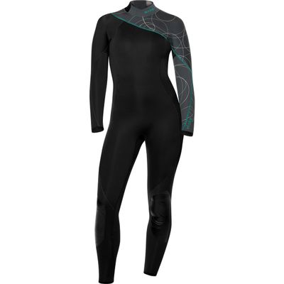 BARE 7MM Women's Elate Full Wetsuit | Comfortable high Stretch Neoprene Material | Long Sleeve | Great for All Watersports, Scuba Diving and Snorkeling | Grey 10+