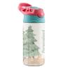 Woodland Animals  Pink & Blue  Small 12 oz Water Bottle with Pop Up Silicone Straw - Personalize with Name - Stainless Steel Insulation  Keep Beverage Temperature Up To 8 Hours SSKIDPB0017 view 2