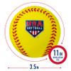 Franklin Sports Foam Practice Softballs - (4) USA Softball Official Size Foam Softballs for Kids - Squishy Soft Balls - Great for Youth Training + Practice view 2