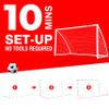 NET Playz Soccer Goals for Backyard, Kids Soccer Net 8'x4' High-Strength Fast Set-Up | Football Soccer Gifts for All Ages Child Teens & Youth (Weatherproof), White (NOS34740A01) view 3