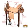 HILASON Flex Tree Western Horse Saddle in American Leather Barrel Trail | for Horses view 4