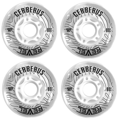 Alkali Revel Clear Indoor Soft 76A Roller Inline Hockey Wheels (72mm)