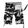Camo Cargo Shorts for Men Lightweight Multi Pocket Camouflage Shorts Loose Cotton Outdoor Short Pants No Belt (White,30) view 1