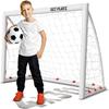 NET PLAYZ Soccer Goals for Backyard, Kids 4'x3' High-Strength Fast Set-Up | Football Gifts Age 3 4 5 6 7 8 9 10 11 12 13 14 Year Old Child Teens & Youth (Weatherproof), White (NOS34840A01) view 1
