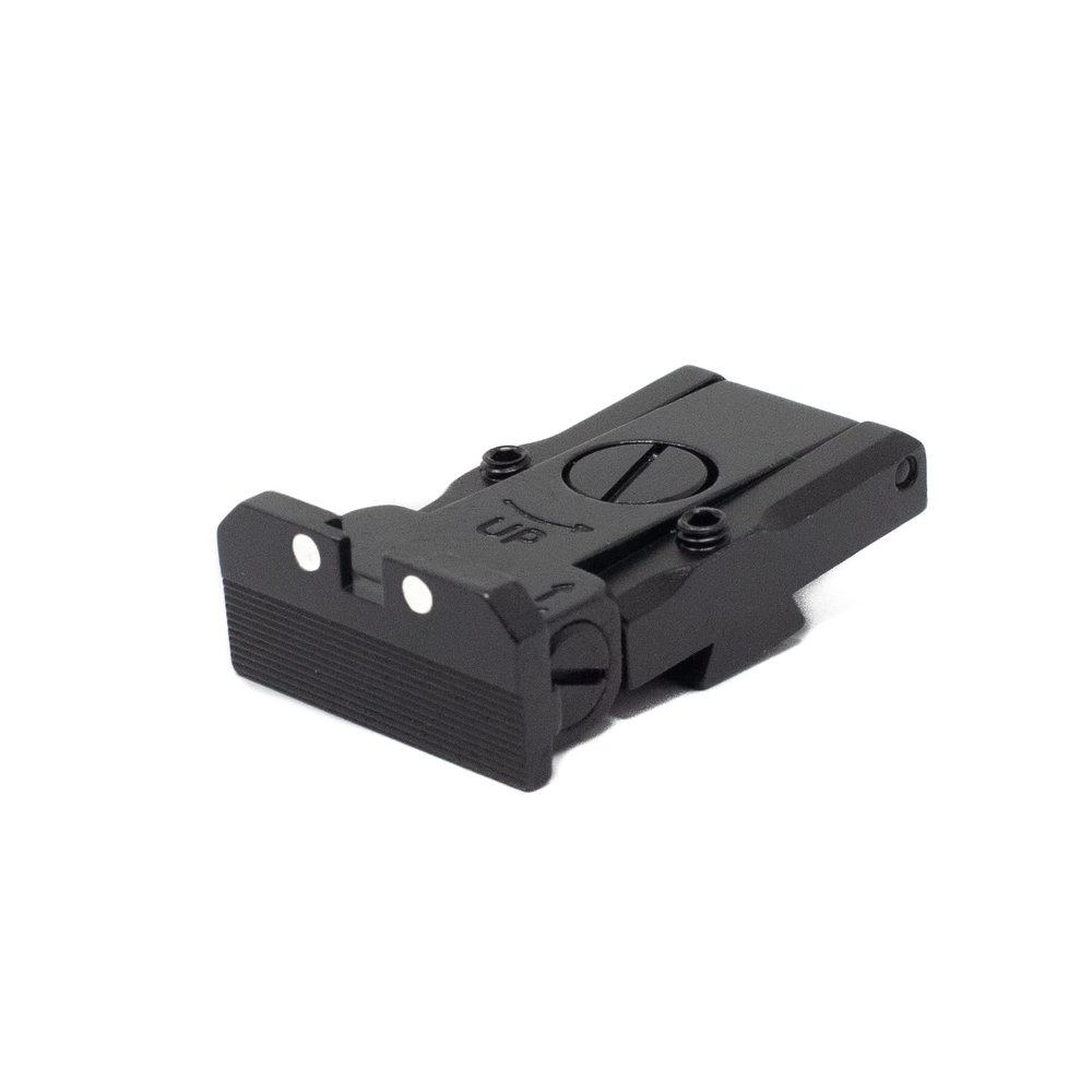 LPA Adjustable White Dot Rear Sight (Remington Type, 1911, 10mm Hunters)