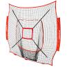BaseGoal Baseball & Softball Replacement Net 7ft x 7ft (NET ONLY),Heavy Duty Knotless for Baseball Pitching Hitting and Throwing Practice (Red+Strike Zone) view 1