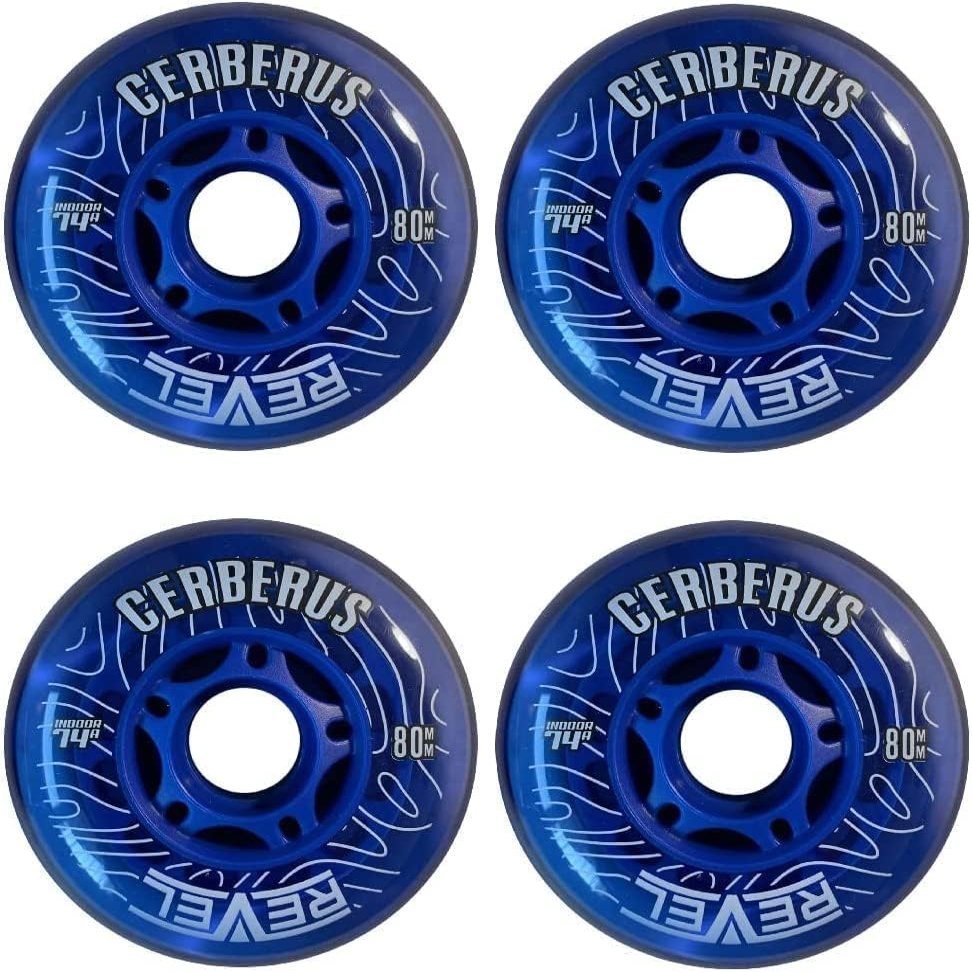 Alkali Revel Blue Indoor X-Soft 74A Roller Inline Hockey Wheels (59mm)