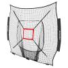 BaseGoal Baseball & Softball Replacement Net 7ft x 7ft (NET ONLY),Heavy Duty Knotless for Baseball Pitching Hitting and Throwing Practice (Black+Strike Zone) view 1