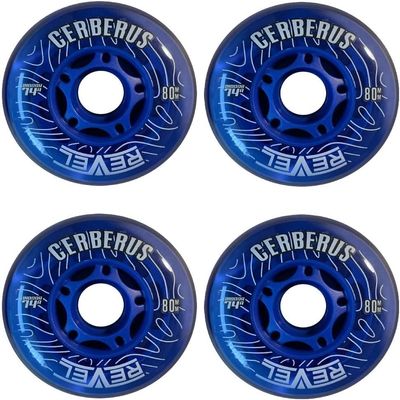 Alkali Revel Blue Indoor X-Soft 74A Roller Inline Hockey Wheels (76mm)