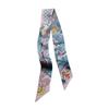 JERLA 100% Mulberry silk Scarf Head Hair Ribbon Handbag Handle wrap Tie Bundle Neckerchief Scarf for women view 2