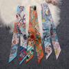JERLA 100% Mulberry silk Scarf Head Hair Ribbon Handbag Handle wrap Tie Bundle Neckerchief Scarf for women view 3