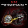 KastKing Royale Legend Fishing Reel - 5.2:1/6.2:1 Gear Ratio Spinning Reel, Up to 22 Lbs of Carbon Drag, 5+1/7+1 Stainless Steel Ball Bearings, Graphite Frame, Asymmetric Spinning Reel Rotor Design view 4