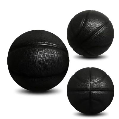 MINDCOLLISION Size 4,5,6 Women's Basketball, Moisture Absorbing PU Surface, Soft and Wear-Resistant, Good Grip, Multiple Colors, Suitable for Indoor and Outdoor Use,Black,No. 5
