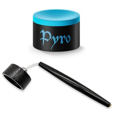 Beer City Billiards Pro Series (Circle w/TAOM Pyro Chalk) Pool Chalk Holder - Slip-in Pocket Pool Cue Chalk Holder Cover Billiard Supplies Accessory
