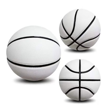 MINDCOLLISION Size 4,5,6 Women's Basketball, Moisture Absorbing PU Surface, Soft and Wear-Resistant, Good Grip, Multiple Colors, Suitable for Indoor and Outdoor Use,White,No. 4