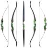 60 Inch Black Hunter Recurve Bow 20-60lbs Right Hand Archery Bow Wooden Riser Practice Bow with Bow Stringer for Adults Beginner Hunting Shooting (40LBS) view 4