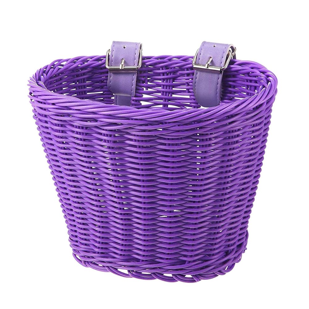 Bavokon Woven Kids Basket for Tricycle & Cruiser - Front Handlebar Handwoven Basket for Girls & Boys