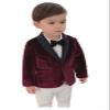 Boy Vlevet Blazer Suit Jacket for Boys Formal Sport Coat Traje para ninos de Vestir Christmas Burgundy view 1