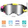 Flantor Kids Ski Goggles,Non-Slip Strap Snow Goggles,Snowboard Goggles (Black) view 3