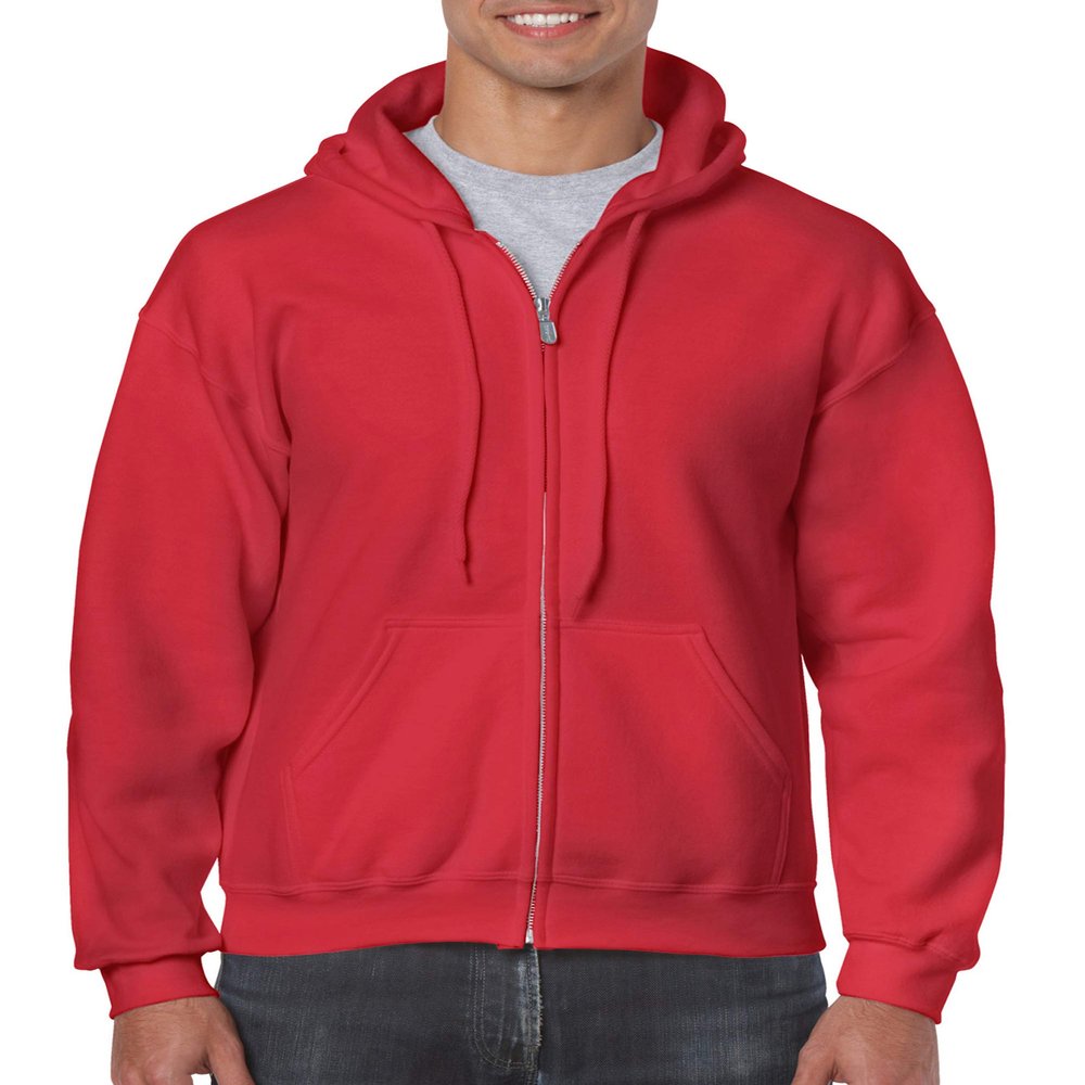 Gildan Adult Fleece Zip Hooded Sweatshirt, Style G18600 Red, 3X-Large