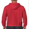 Gildan Adult Fleece Zip Hooded Sweatshirt, Style G18600 Red, 3X-Large view 2