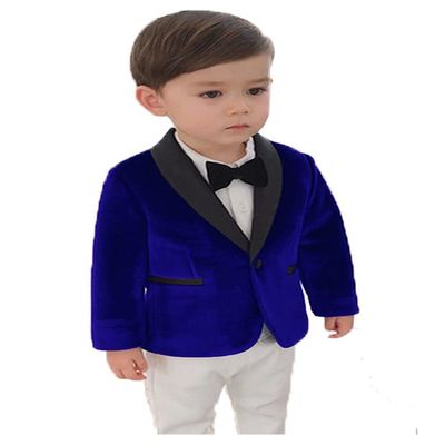 Setwell Boys Formal Wear Fashion Kids Velvet Tuxedo Outfit for Christmas Party Royal Blue