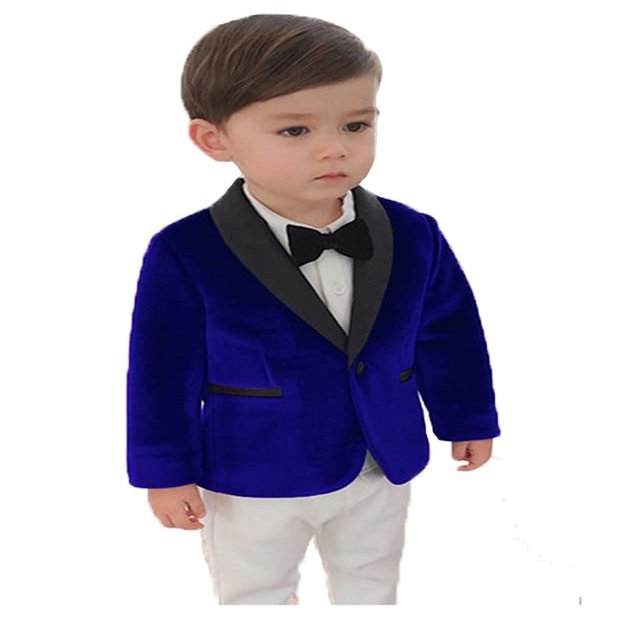 Setwell Boys Formal Wear Fashion Kids Velvet Tuxedo Outfit for Christmas Party Royal Blue