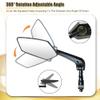 Handlebar Bike Mirror, HD Blast-Resistant, Adjustable Rotatable Rearview Bicycle Mirror (2PCS) (Fan) view 2