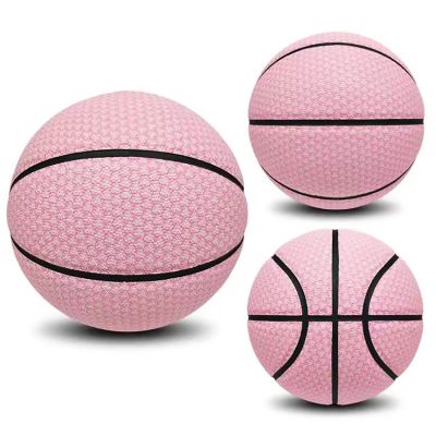 MINDCOLLISION Size 4,5,6 Women's Basketball, Moisture Absorbing PU Surface, Soft and Wear-Resistant, Good Grip, Multiple Colors, Suitable for Indoor and Outdoor Use,Pink1,No. 4