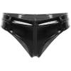 YONGHS Women's Faux Leather High Waist Zipper Hot Pants Clubwear Dance Bottom Mini Booty Shorts 2# Black Small view 1