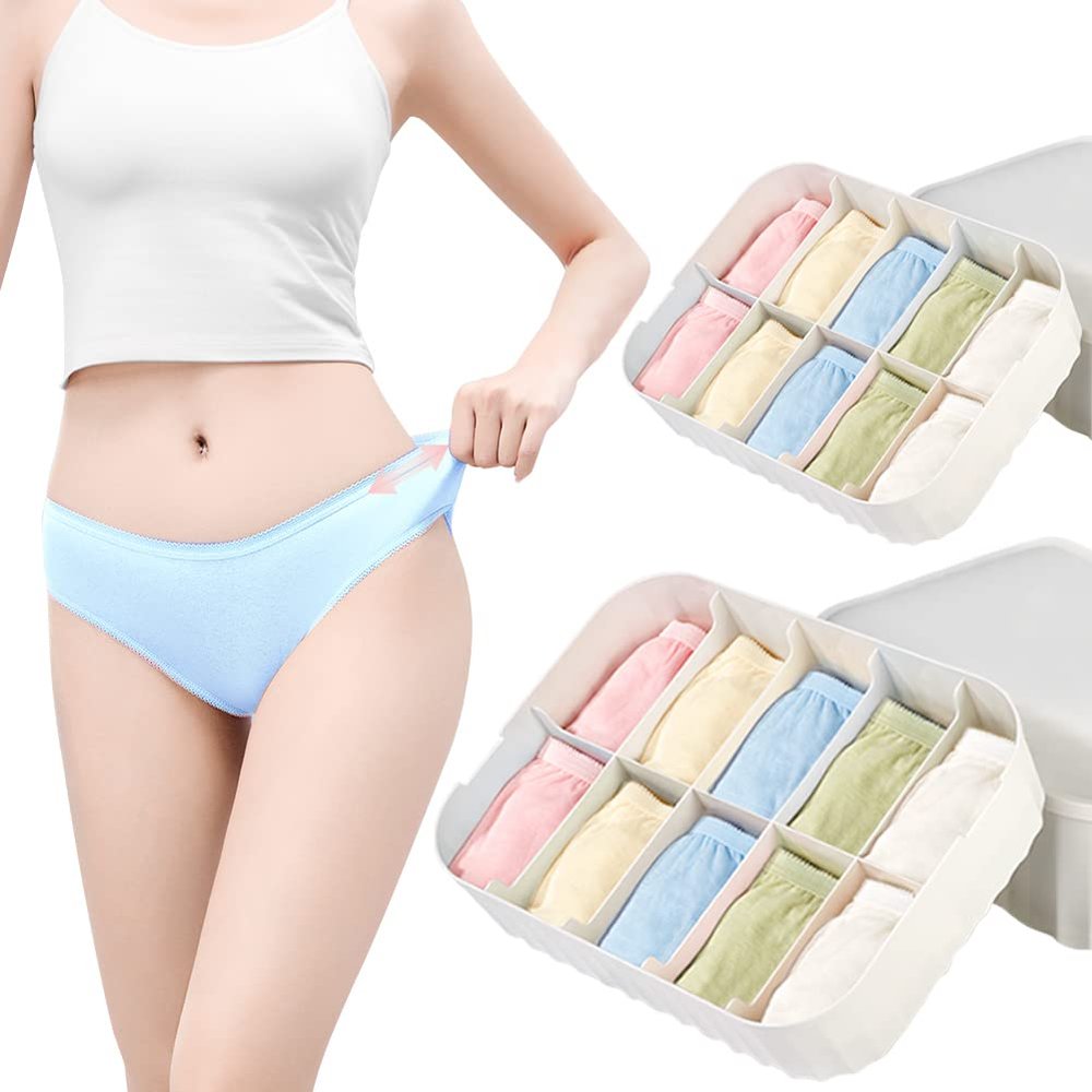 20 Pieces Women's Disposable Underwear For Travel Colorful Cotton Panties Ladies Briefs Hotel Spa Hospital Stays Emergencies (20p,XL)