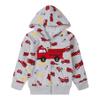 NUBEEHOHO Toddler Boy Sweatshirt Kids Fire Truck Grey Zip Up Hoodie Fall Winter Outerwear Cotton Jackets 2T (Fire Truck-3043) view 1