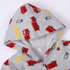 NUBEEHOHO Toddler Boy Sweatshirt Kids Fire Truck Grey Zip Up Hoodie Fall Winter Outerwear Cotton Jackets 2T (Fire Truck-3043) view 3