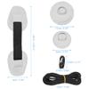 X AUTOHAUX 7pcs D-Ring PVC Patch Kayak Round Shape D Ring 11.5ft Elastic Shock Rope with 6 Hooks Kayak Paddle Accessories for Inflatable Boat Canoe Deck Paddleboard Gray view 4