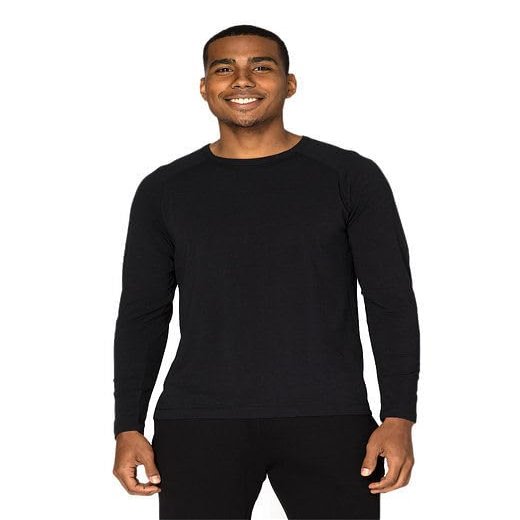 Threadfast Apparel Unisex Impact Long-Sleeve T-Shirt S Black